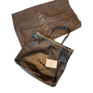 EUC AUTHENTIC Large Brown Gucci Babouska Horsebit LARGE 14” TOTE 286304 Dust Bag